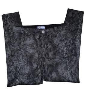Democracy Snake Print Dark Gray Skinny Ab Solution Pant Pants Size 10